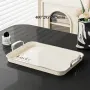 Premium Binaural Rectangular Serving Tray – Milky White