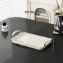 Premium Binaural Rectangular Serving Tray – Milky White