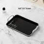 Premium Binaural Rectangular Serving Tray – Obsidian Black