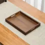 Rectangular Bamboo Wood Serving Tea Tray