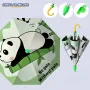 Children's Green Bamboo Panda Waterproof Cover Umbrella — UPF 50+ Sun & Rain Dual-use | Primary School & Kindergarten