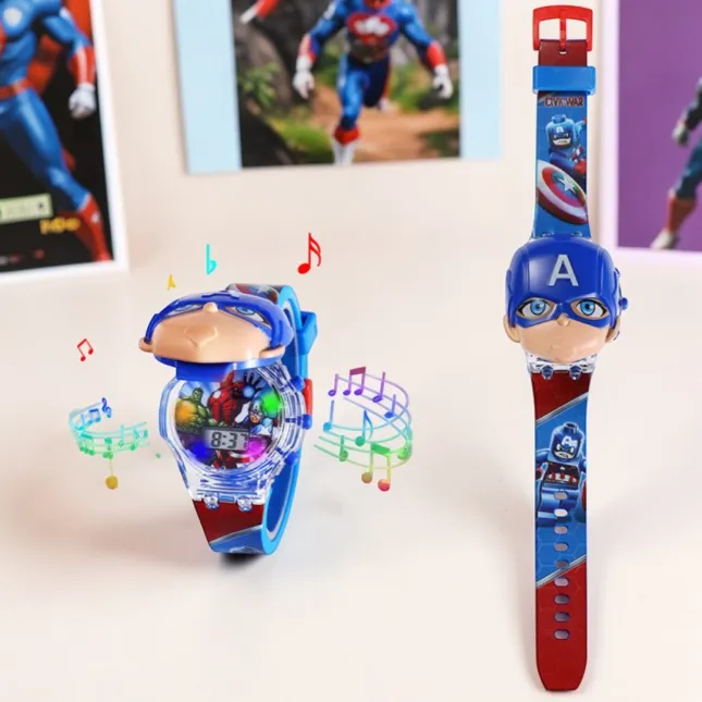 Captain America Kids Digital Watch with Music & Light