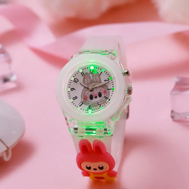Kids Labubu Glowing Watch White