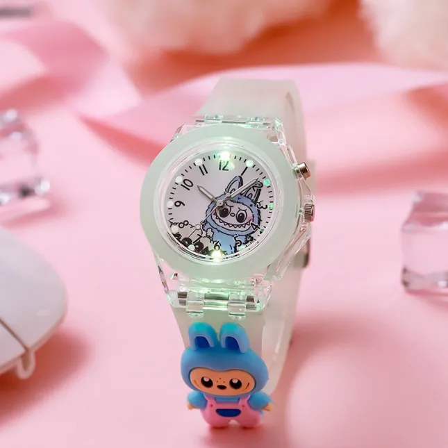 Labubu LED Kids Wrist Watch (Green)
