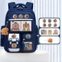 Sapphire Blue School Backpack – Capibara Theme