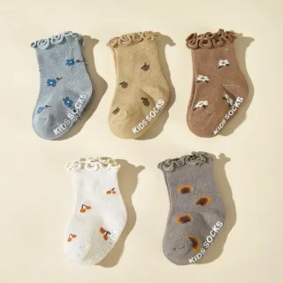 5 Pairs Soft Newborn Baby Princess Socks