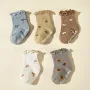5 Pairs Soft Newborn Baby Princess Socks