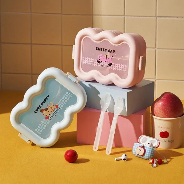 Cloud-Style Lunch Box with Compartments – Cute & Portable