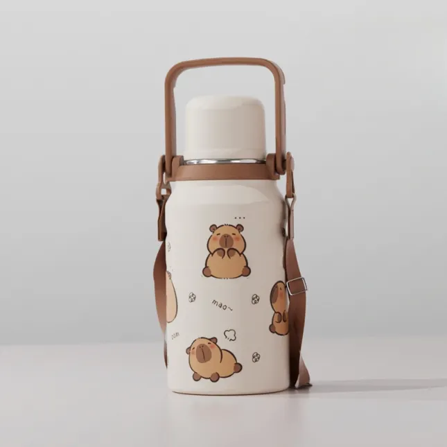 Capybara (Capibala) Edition: 800ml High-Capacity Thermos Bottle
