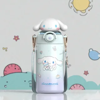 Cinnamoroll 3D Character Kids' Insulated Water Bottle - 600ml Pastel Blue