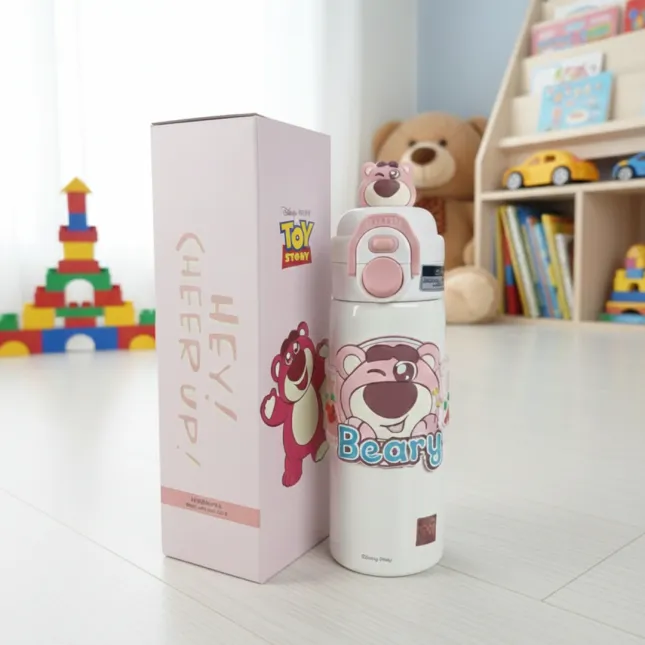 Disney Toy Story Lotso 500ml Double Straw Bottle