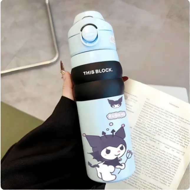 Kuromi 304 Stainless Steel Portable Water Bottle – 550ml