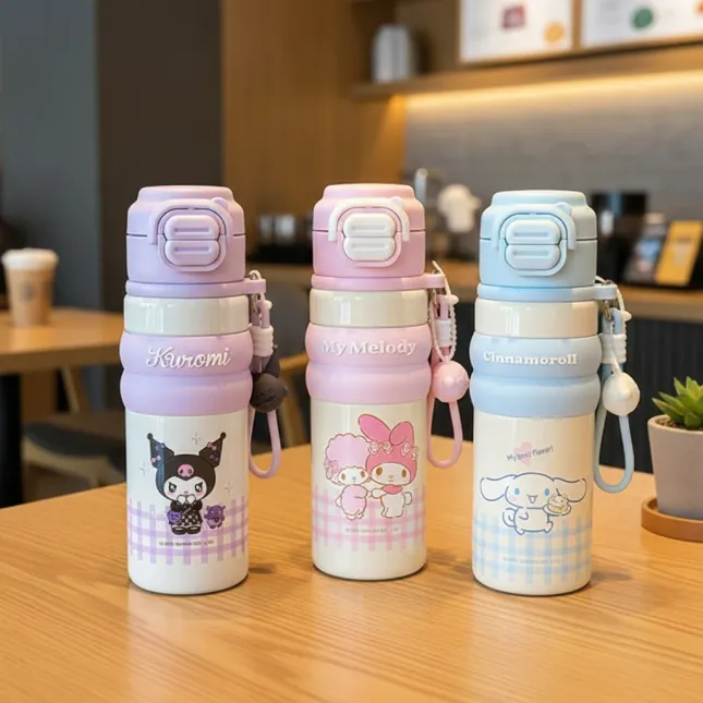 Sanrio Family Series 500ml Double Drink Portable Lock Bottle