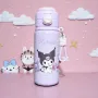 Sanrio Kuromi Insulated Stainless Steel Water Bottle with Carry Loop – 500ml (Purple)