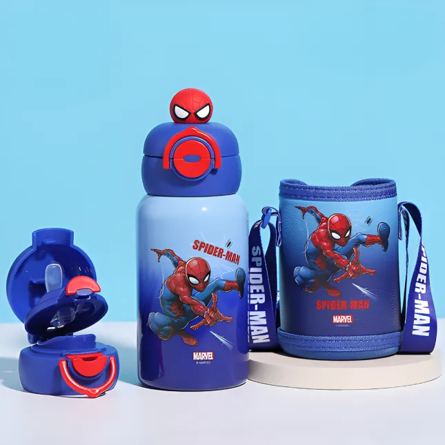 Spider-Man Edition: Pop-Up Double Drinking Thermos Bottle
