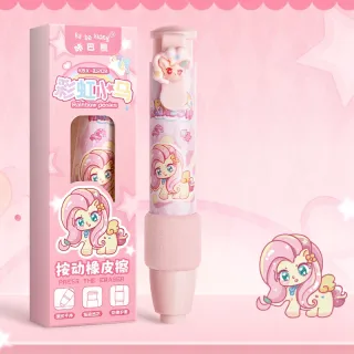 Rainbow Pony Press Eraser – Upgraded Sponge Sheath Cartoon Eraser