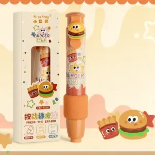 Snack Language Press Eraser – Upgraded Sponge Sheath Cartoon Eraser