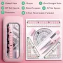 8-Piece Anti-Myopia Compass & Ruler Set – Student Geometry Kit