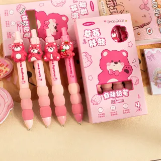 Kapibala Strawberry Fat Bear Mechanical Pencil – Box of 4
