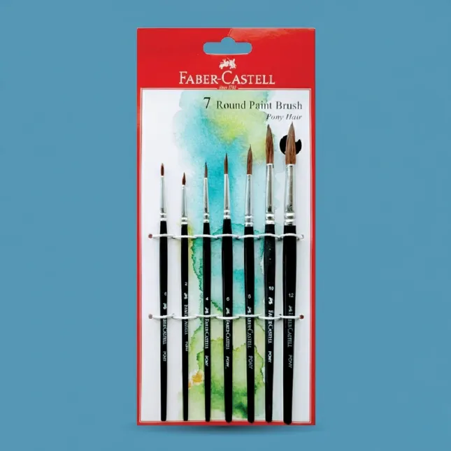 Faber-Castell Pony Hair Brush Set – Pack of 7