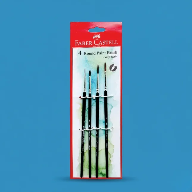 Faber-Castell Pony Hair Brush Set – Pack of 4