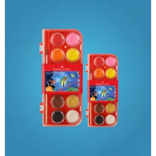 Faber-Castell Watercolour Cakes 19.5 mm – Set with Brush