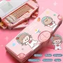 Single-Sided Multi-Function Button Pencil Box – Cute Girl