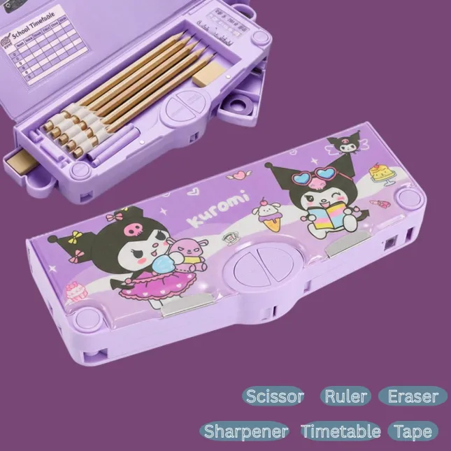 Single-Sided Multi-Function Button Pencil Box – Kuromi