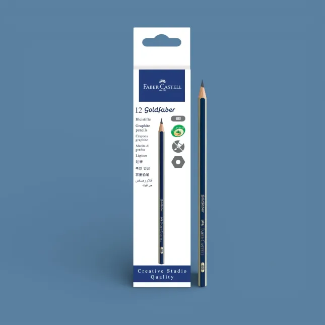 Faber Castell Goldfaber 1221 Graphite Pencil – 6B
