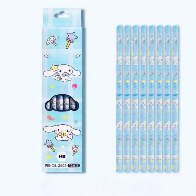 HB Pencil Set – Cinnamoroll Cartoon (12 pcs)