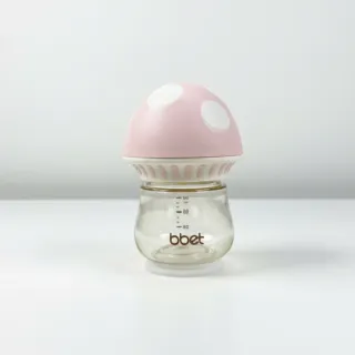 90ml Mushroom Pink PPSU Baby Bottle – Anti-Colic, Wide Neck, BPA-Free