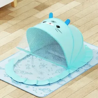 Baby Mosquito Net – Green Bear Shade (Large 125×55×55cm)