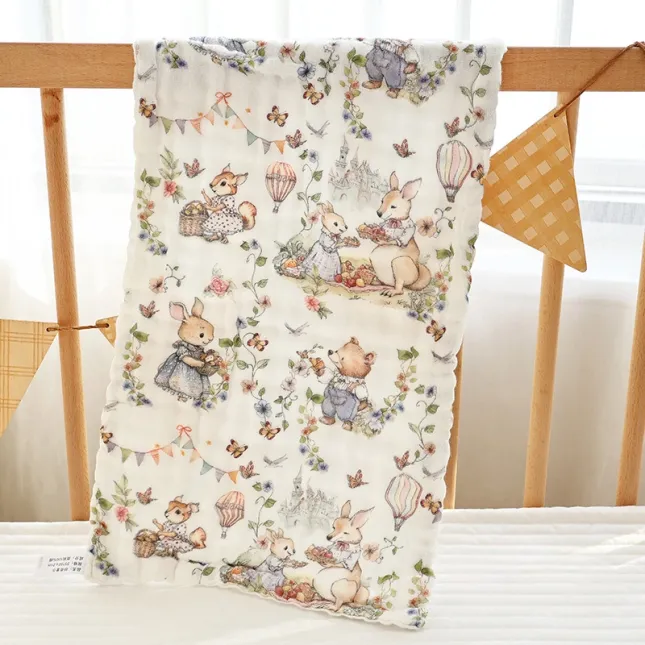 Bear Rabbit Garden Baby Muslin Towel
