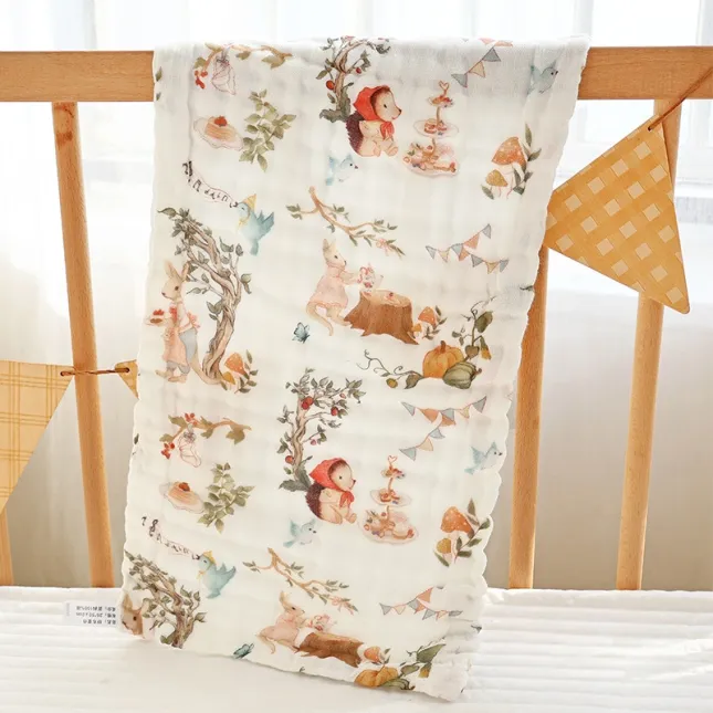 Pastoral Hedgehog Baby Muslin Towel