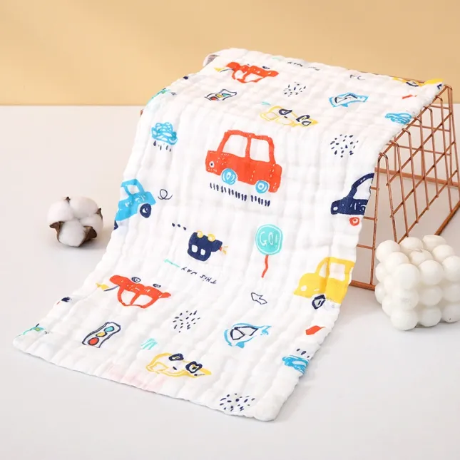 Vibrant car Premium 6-Layer Pure Cotton Baby Face Towel