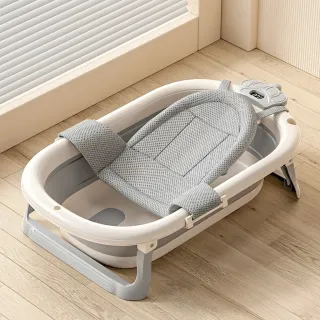 Foldable Triangle Bath Net with Digital Temperature Display – Safe Baby Bath Accessory