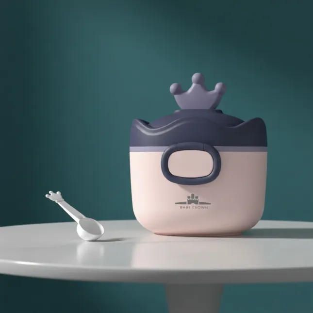 Crown - Double Compartment Baby Milk Powder Storage Box