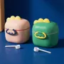 Cute Dinosaur - Double Compartment Baby Milk Powder Storage Box