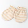 Baby Anti-Scratch & Anti-Bite Gloves (Mittens) - Brown Stripes Mesh