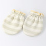 Baby Anti-Scratch & Anti-Bite Gloves (Mittens) — Green Stripes