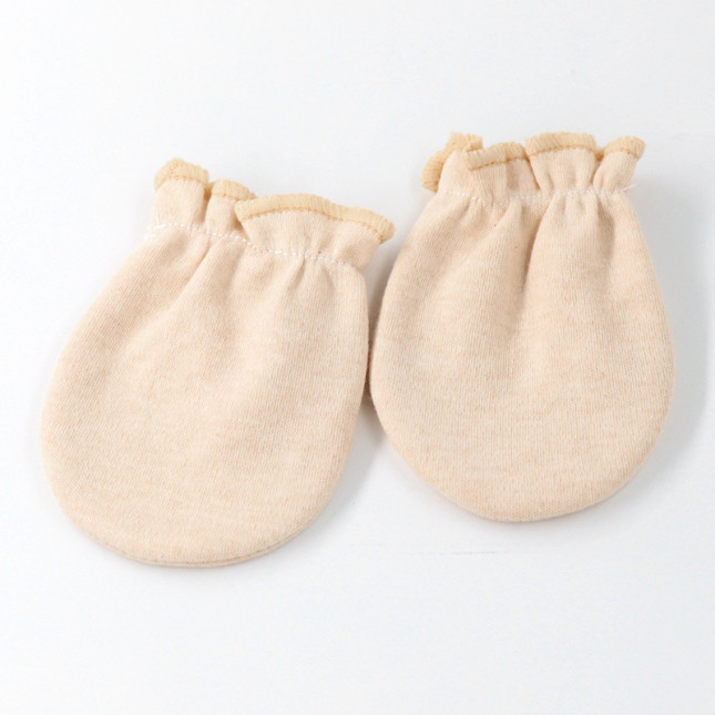 Baby Anti-Scratch & Anti-Bite Gloves (Mittens) — Pure Brown