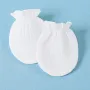 Breathable Anti-Scratch Baby Gloves (Gauze) – White | S & M