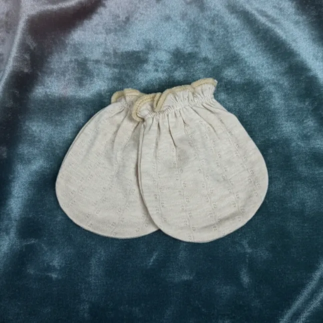 Baby Anti-Scratch & Anti-Bite Gloves (Mittens) — Pure Brown (Mesh)