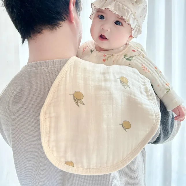 Bamboo Cotton 6-Layer Gauze Burp Towel – Lemon