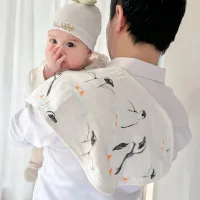 Bamboo Cotton 6-Layer Gauze Burp Towel – Penguin Family