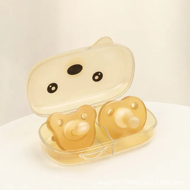 Silicone Pacifier Set with Storage Box - Anti-Flatulence (0-24 Months)