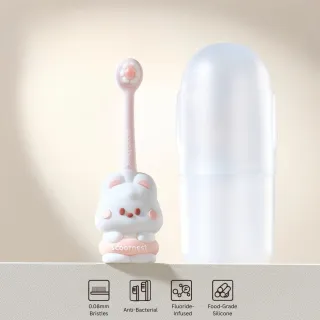 Kechao Antibacterial Soft-Bristle Kids Toothbrush – Komi White Rabbit (0-3 Years)