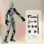 T13 Articulated Action Figure - Multi-Jointed Movable Robot Dummy with Weapons