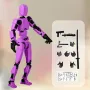 T13 Articulated Action Figure - Multi-Jointed Movable Robot Dummy with Weapons