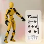 T13 Articulated Action Figure - Multi-Jointed Movable Robot Dummy with Weapons
